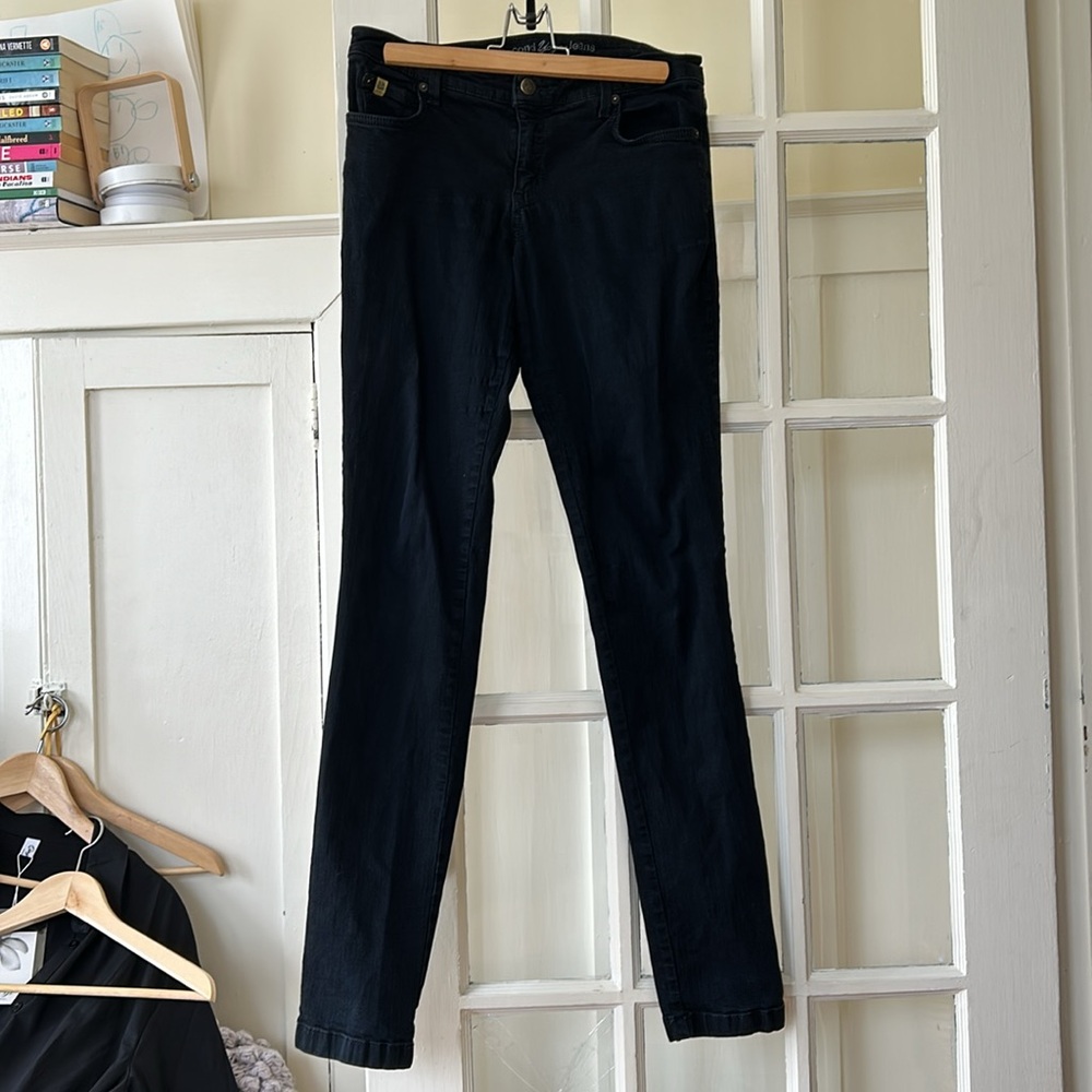 SECOND brand yoga jeans denim stretch black, light wear, size 27 - Picture 10 of 16